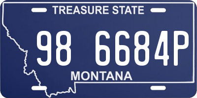 MT license plate 986684P