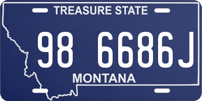 MT license plate 986686J