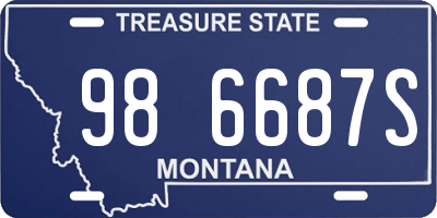 MT license plate 986687S