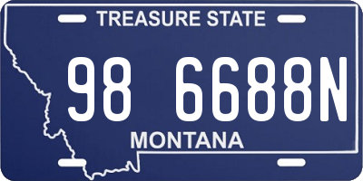 MT license plate 986688N