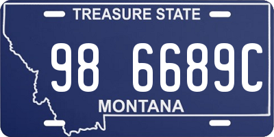 MT license plate 986689C