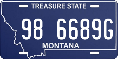 MT license plate 986689G