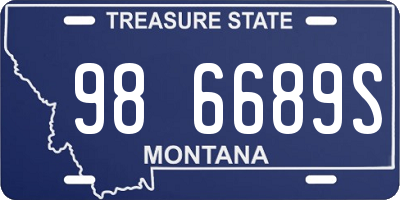 MT license plate 986689S