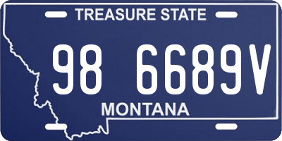MT license plate 986689V