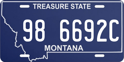 MT license plate 986692C