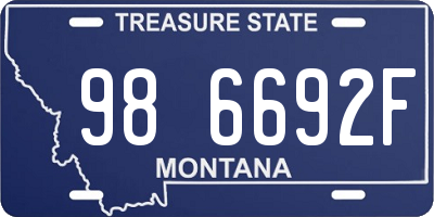 MT license plate 986692F