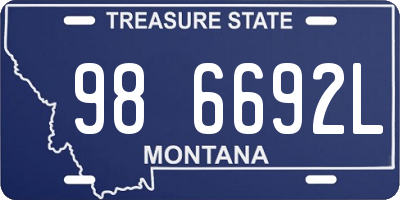 MT license plate 986692L