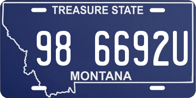 MT license plate 986692U