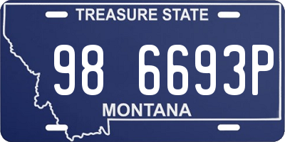 MT license plate 986693P