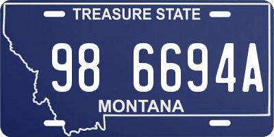 MT license plate 986694A