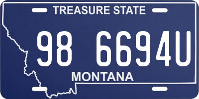 MT license plate 986694U
