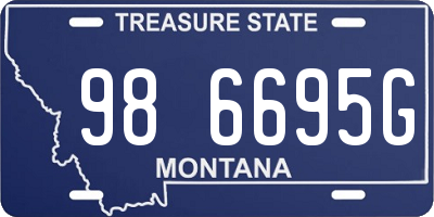 MT license plate 986695G