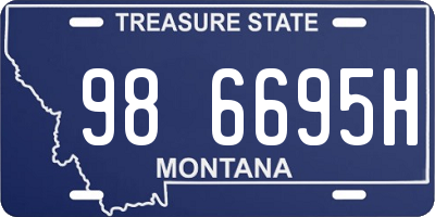 MT license plate 986695H