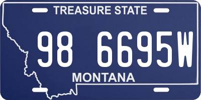 MT license plate 986695W