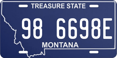 MT license plate 986698E