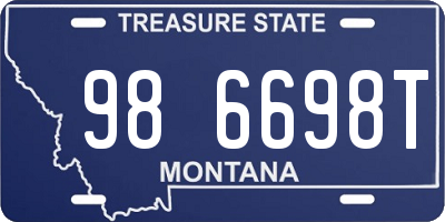 MT license plate 986698T