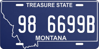 MT license plate 986699B