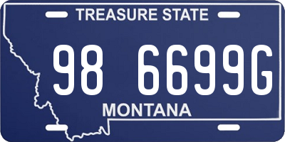 MT license plate 986699G