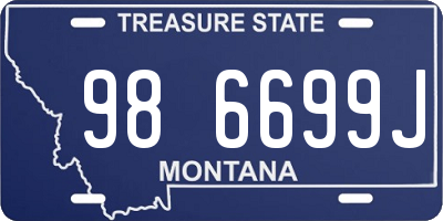 MT license plate 986699J