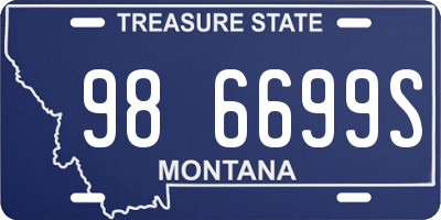 MT license plate 986699S