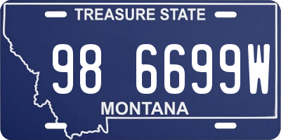 MT license plate 986699W