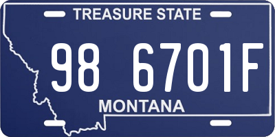 MT license plate 986701F