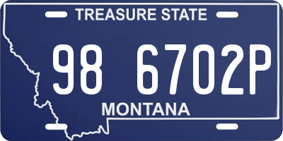 MT license plate 986702P