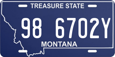 MT license plate 986702Y