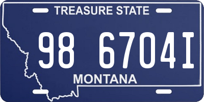 MT license plate 986704I