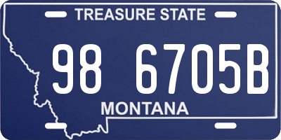 MT license plate 986705B