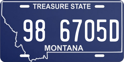 MT license plate 986705D