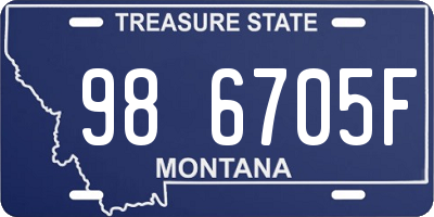 MT license plate 986705F