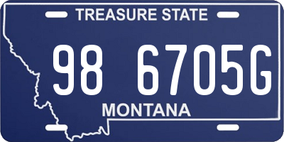 MT license plate 986705G