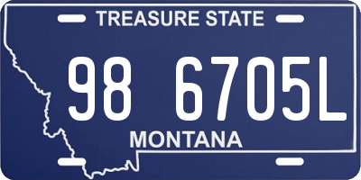 MT license plate 986705L