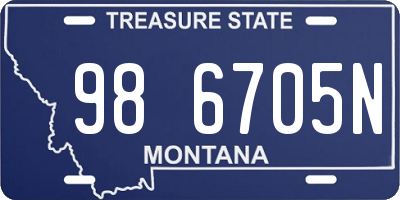 MT license plate 986705N