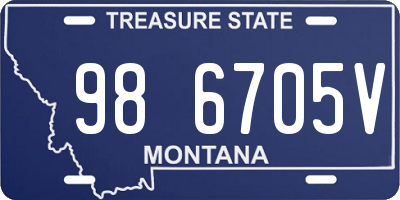 MT license plate 986705V