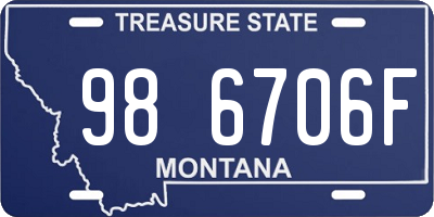 MT license plate 986706F