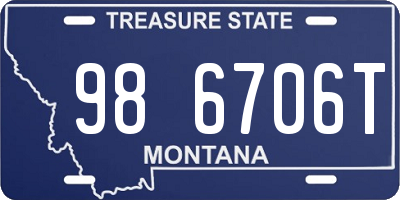 MT license plate 986706T