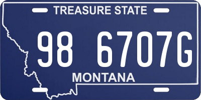 MT license plate 986707G