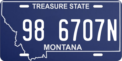 MT license plate 986707N