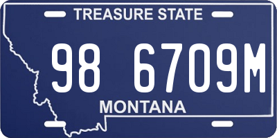 MT license plate 986709M