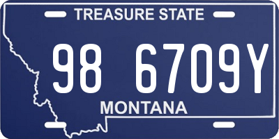 MT license plate 986709Y
