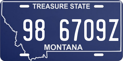 MT license plate 986709Z