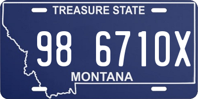 MT license plate 986710X