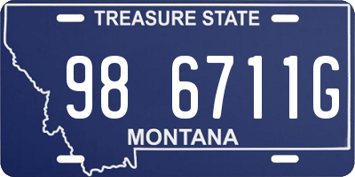MT license plate 986711G