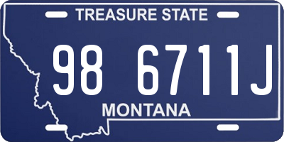 MT license plate 986711J
