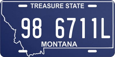 MT license plate 986711L