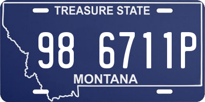 MT license plate 986711P