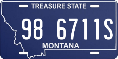 MT license plate 986711S