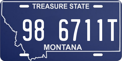 MT license plate 986711T